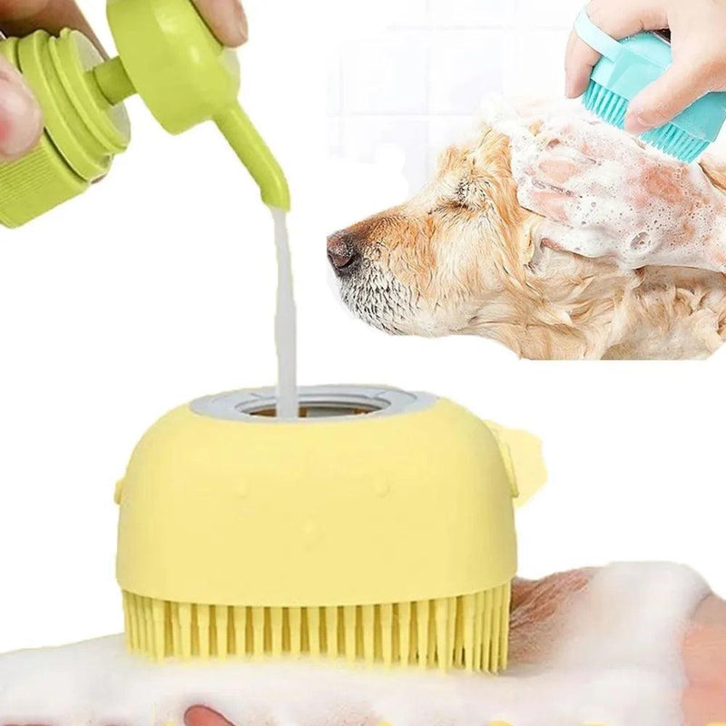 Caixa de banho e escova para pets de silicone - Allinone